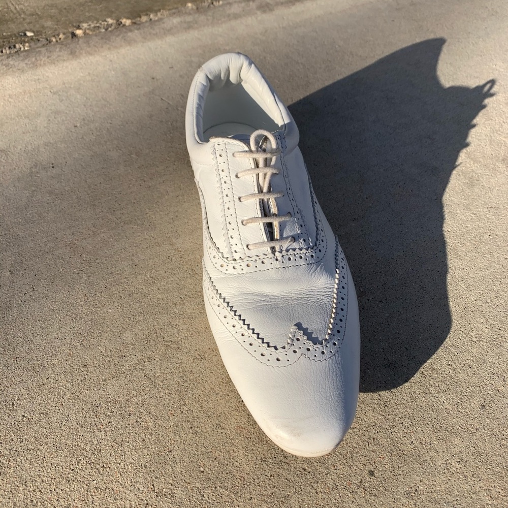 Schmoove White Leather  Oxfords